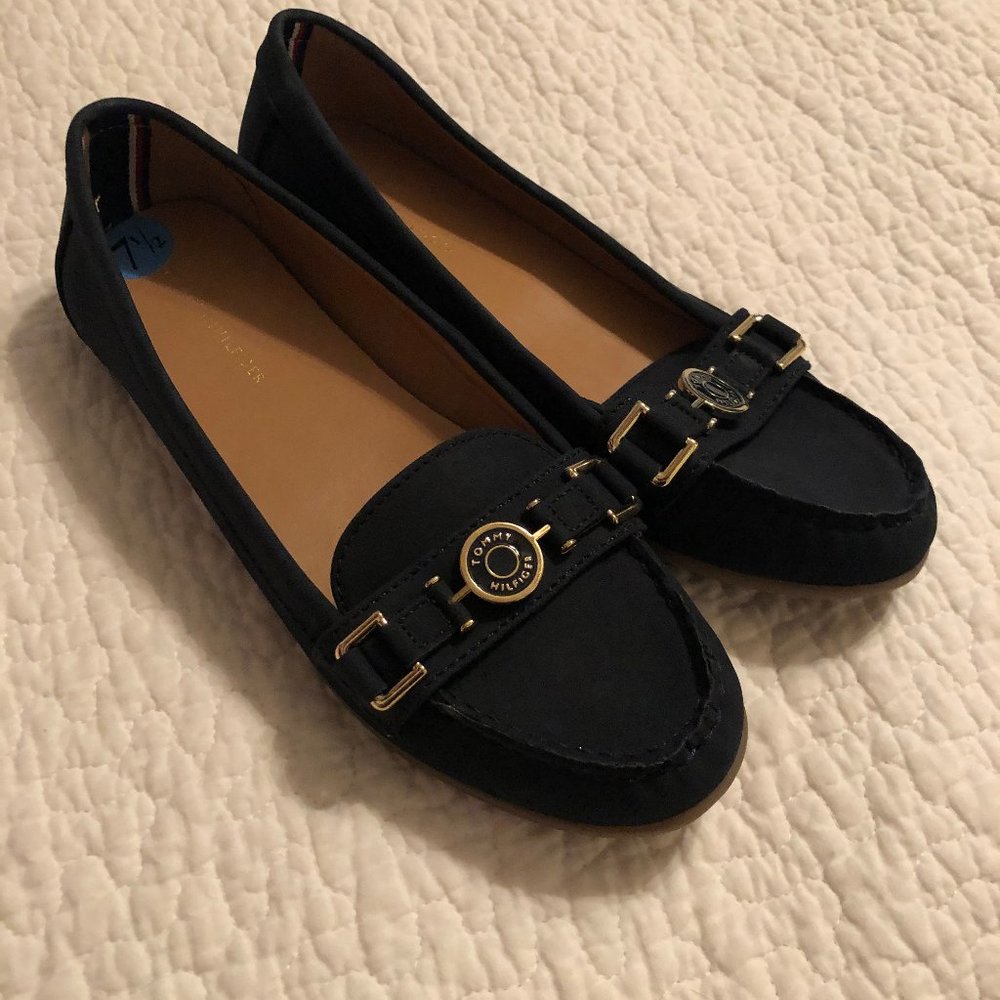 Tommy Hilfiger Twelsie 3-T Navy Blue Loafers Size 7.5